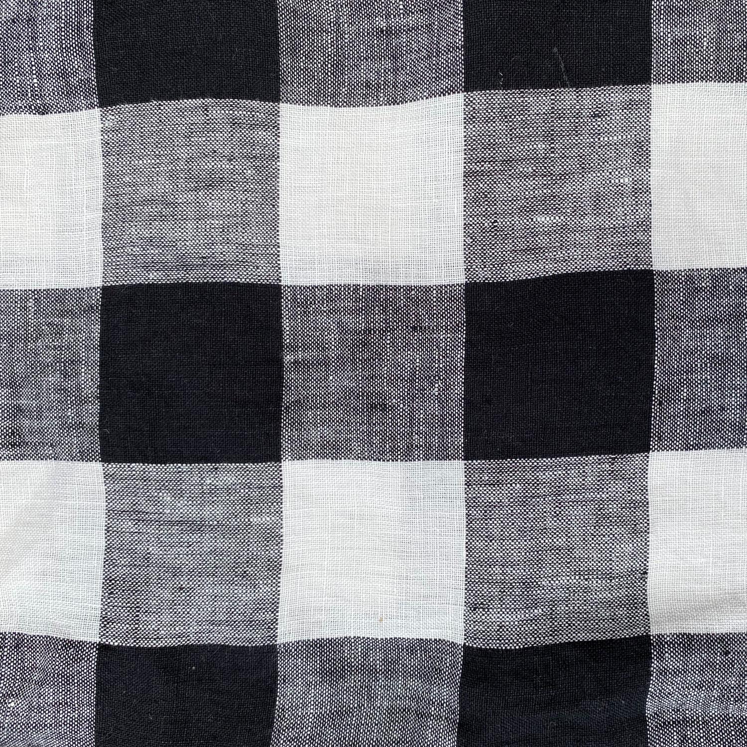 Black and clearance white gingham pillow